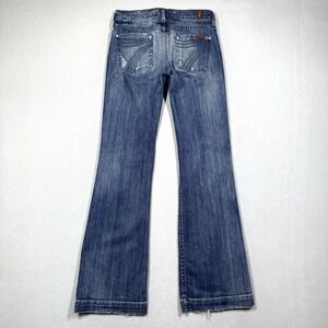 7 Seven For All Mankind Dojo Jeans Womens 26 Flare Bootcut Fade Stretch Low Rise